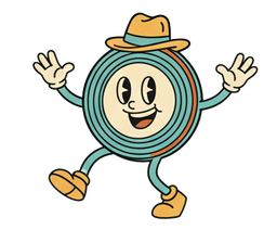 Cherish mascot with arms raised